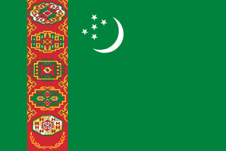 national flag of Turkmenistan